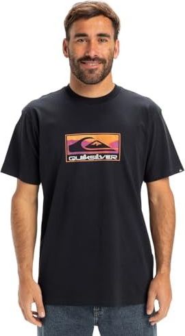 Quiksilver - Ev Gradient Box - T-shirt - Groen - Katoen