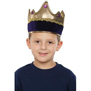Dress Up America Exquisite Kroon van de Koning For Kids (Purple)