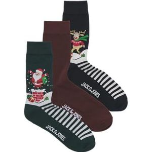 JACK & JONES Jacsnowy Xmas Socks 3 Pack, zwart, One size