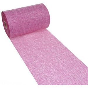 Deko As Shabby Chic linnenlook tafelloper, polyester geurloos, roze, 20 cm x 5 m, 5