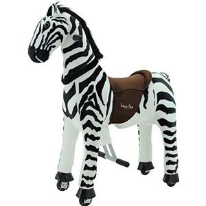 Sweety Toys 11384 Reittier Gross Zebra auf Rollen für 4 bis 9 Jahre -Riding Animal