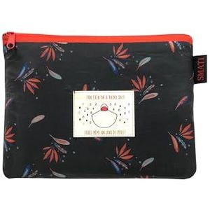 SMATI Regenponcho/regencape met capuchon mode dames kwaliteit waterdichte stof outdoor activiteit fiets motorfiets wandelen, Marineblauw, One Size