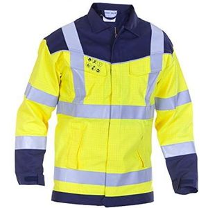 Hydrowear 043425 Madrid Multi Norm FR AST Jack, 49% Katoen/ 50% Polyester/1% Antistatisch, 3X-Large Size, Geel/Navy