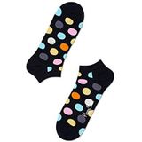 Happy Socks Big Dot, Kleurrijke en Leuke, Sokken voor Dames en Heren, Zwart-Blauw-Oranje-Lila-Geel (41-46)