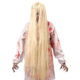 Widmann 04902 - Pruik Evil Spirit volwassen vrouw, psycho, horror, donker, Halloween, carnaval, lengte 100 cm, één maat, blonde kleur