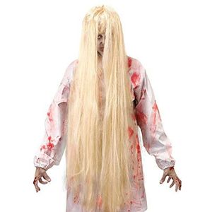 Widmann 04902 - Pruik Evil Spirit volwassen vrouw, psycho, horror, donker, Halloween, carnaval, lengte 100 cm, één maat, blonde kleur