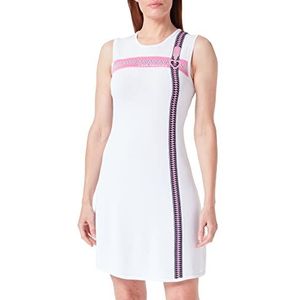 Love Moschino Dames Slim fit mouwloze jurk, optisch wit, 44, wit (optical white), 44