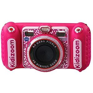 VTech - KidiZoom Duo DX - Digitale Speelgoedcamera - Nederlands Gesproken - Roze - Leeftijd: 4-10 Jaar