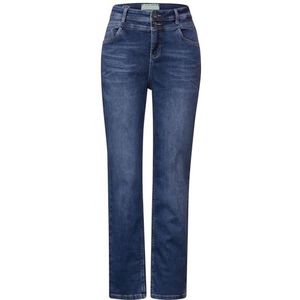 Street One Damesstijl denim modern straight, ca broek, Mid Blue Washed., 30W x 28L