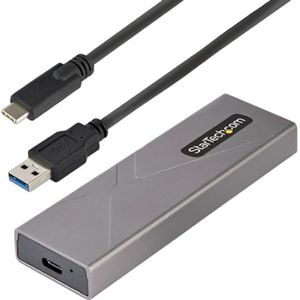 StarTech.com USB-C 10Gbps naar M.2 NVMe/M.2 SATA SSD Behuizing, Gereedschaploze Externe M.2 PCIe/SATA NGFF SSD Aluminum Case, USB C/A Host Kabels, Ondersteund 2230/2242/2260/2280 (M2-USB-C-NVME-SATA)