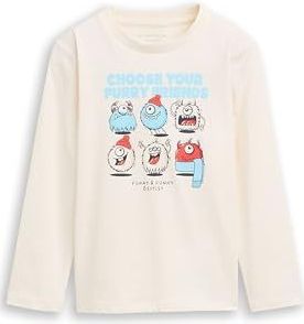 TOM TAILOR - Shirt - Hemelsblauw Rood Zwart Wolwit - Lange Mouw - Normale Pasvorm