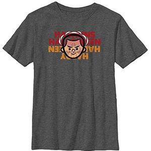 Stranger Things Unisex Kids Hawkins Halloween Short Sleeve T-Shirt, Dark Heather Grey, XL, grijs (dark heather grey), One size