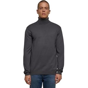 Urban Classics Gebreide turtleneck sweater sweatshirt voor heren, donkergrijs, M