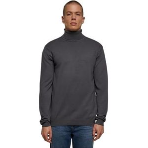 Urban Classics Heren Sweatshirt Knitted Turtleneck Sweater Darkgrey M, donkergrijs, M
