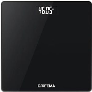GRIFEMA GA2001-1 - Digitale Personenweegschaal - Zwart - Tot 150 kg - Nauwkeurigheid 50 g