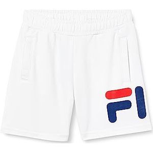 FILA BAJAWA Classic Logo Shorts, voor kinderen, helder wit, 98/104, wit (bright white)