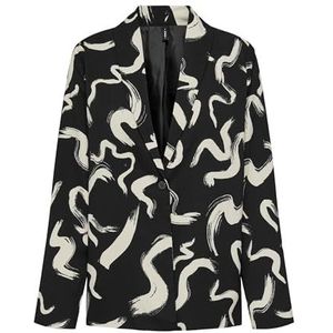 Onlnova Life Elite L/S PIMO Blazer AOP, Zwart/Aop: 587 Yoko, M