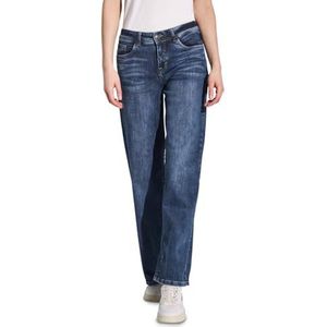 Street One - A378939 - Damesjeans - Donkerblauw - Wijde Pijpen - Taille 27 - Lengte 32