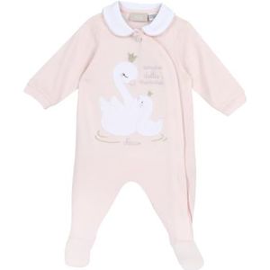 Chicco Romper met opening aan de voorkant van katoen met lange mouwen, Lichtroze, 0 Maanden