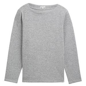 TOM TAILOR Plussize sweatshirt voor dames, 21373 - Medium Silver Grey Melange, 48/Grote Maten