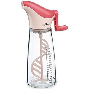 Küchenprofi Dressing Mixer COLOURS Coral | 360 ml | Praktische garde voor het mixen van dressings | schaal in milliliter | deksel met praktische schenktuit