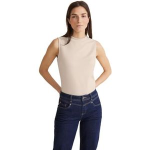 Top met opstaande kraag, Lucid White, 44