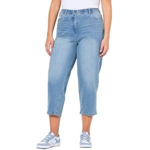 Ulla Popken Dames Mom, conische pijpen, comfortabele denim jeans, lichtblauw, 32W / 32L
