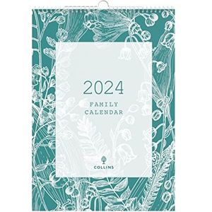 Collins Debden Collins Tara 2024 Family Wandkalender, lifestyleplanner en organizer voor kantoor, werk, persoonlijk en thuis, agenda van januari tot december 2024, wekelijks, TAFC135-24,