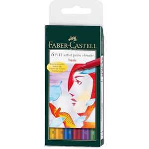 Faber-Castell Pitt Artist Penseel Pen Portemonnee - (Pack van 6)