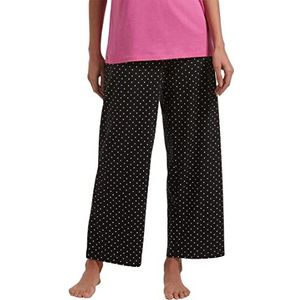 HUE Vrouwen afgedrukt gebreide lange pyjama slaap broek bodem - zwart - XL