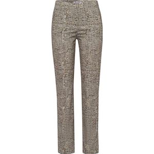 Raphaela by Brax Laura Tweed Print broek voor dames, zand, 34W / 32L