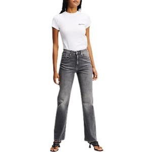Karl Lagerfeld - KLJ High Rise Straight Denim - Jeans - Washed Light Grey