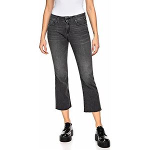 Replay Faaby Flare Crop Jeans voor dames, 096, medium grijs, 23W x 26L