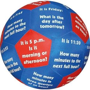 TimeTEX - Educatief spel bal ""Pello"" - Tijd en weekdagen Engels | Een interactief speelgoed dat beweging en leren combineert. Prachtig om woordenschat uit te breiden | Thema: tijd en weekdagen Engels