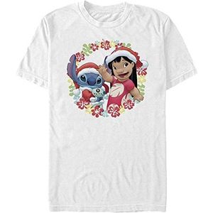 Disney Lilo & Stitch - Lilo and Stitch Holiday Unisex Crew neck T-Shirt White 2XL