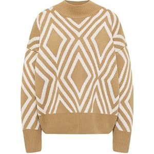 SIDONA Gebreide damestrui 19019439-SI01, beige wolwit, M/L, Beige wolwit, M/L