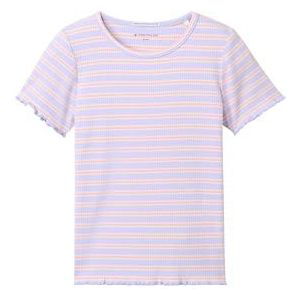 TOM TAILOR T-shirt voor meisjes, 35358 - Peach Lilac Sripe, 92/98 cm