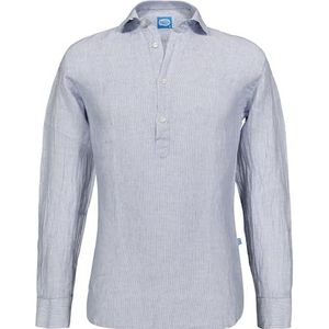 Panareha Men's Striped Linen Popover Shirt SAMUI Grey (S)