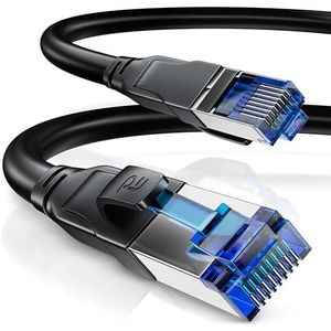 CSL, 0,25m, CAT.8 netwerkkabel, 40 Gbits, LAN-kabel, patchkabel, datakabel, CAT 8 High Speed Gigabit Ethernet kabel, 40000 Mbits glasvezel snelheid - S/FTP PIMF afscherming RJ45-stekker 2m zwart
