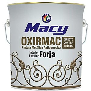 Oxirmac Macy Antioxidatie-email, gesmeed, voor binnen en buiten, 4 liter, grijs/zilver