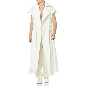 maison blanche All Gender Mouwloze Trench-coat, Wit, 6, Kleur: wit