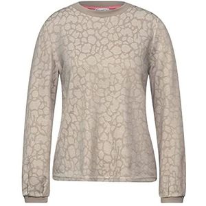 Street One T-shirt voor dames, Mocca Sand Melange, 44 NL