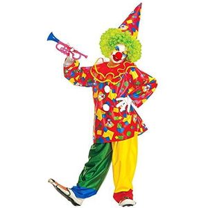 Widmann - Kinderkostuum Funny Clown, jas met kraag, broek, hoed