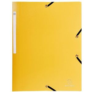 Exacompta 55806E verpakking (met 10 verzamelmappen van PP met 3 kleppen, elastiek, ondoorzichtig, ideaal voor uw documenten DIN A4) 10 stuks Verpakking van 10 stuks. 10 Stuk geel