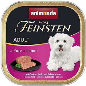 animonda Vom Feinsten Hondenvoer voor volwassenen, natvoer voor volwassen honden, met kalkoen + lam, 22 x 150 g