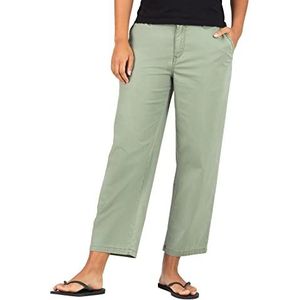 Timezone Dames Regular MarlaTZ Cropped vrijetijdsbroek, oliegroen, 28, oil green, 28