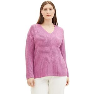 TOM TAILOR Dames Plussize Pullover, 33963 - Mauvy Plum Melange, 44/Grote maat