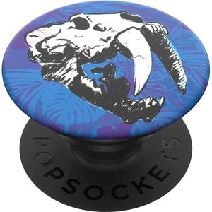 Popsockets Popgrip - Uittrekbare Greep En Standaard Voor Smartphones En Tablets Met Een Verwisselbare Poptop - Sabertooth Skull