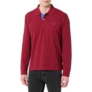 GANT REG Contrast Pique LS Polo, rood, S