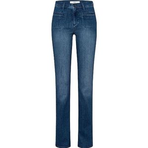 BRAX Shakira Vintage Stretch Denim Organic Cotton Jeans voor dames, Used Regular Blue., 34W / 32L